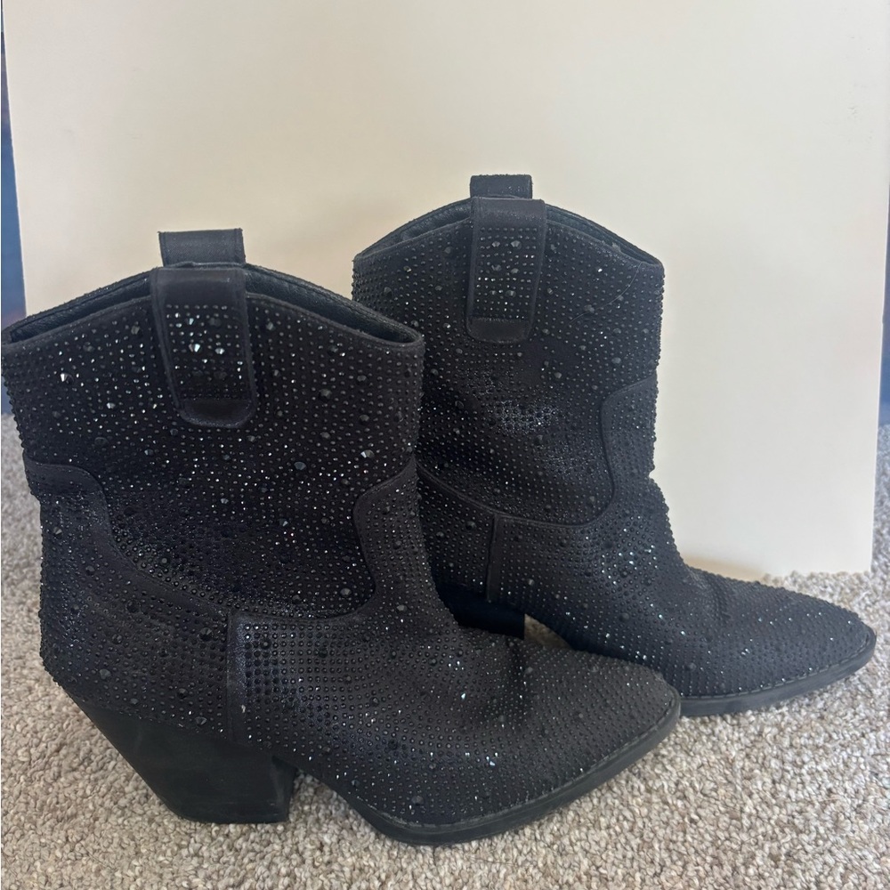 Black Studded Ankle Boots
